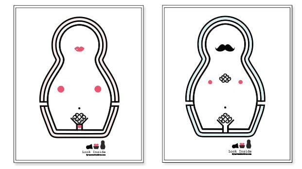 Look Inside | Sexual Diversity | Cisgender Illustrations of the Look Inside series about sexual diversity on cisgender people.