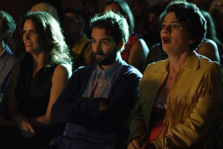 Frame of the Transparent series in which the kids see a performance of their transgender mother.