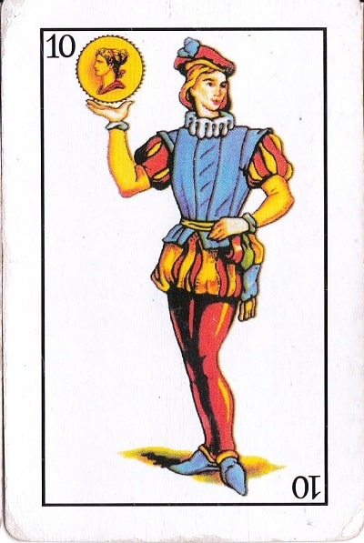 Playing card Sota de Oros, which could be the origin of Joto