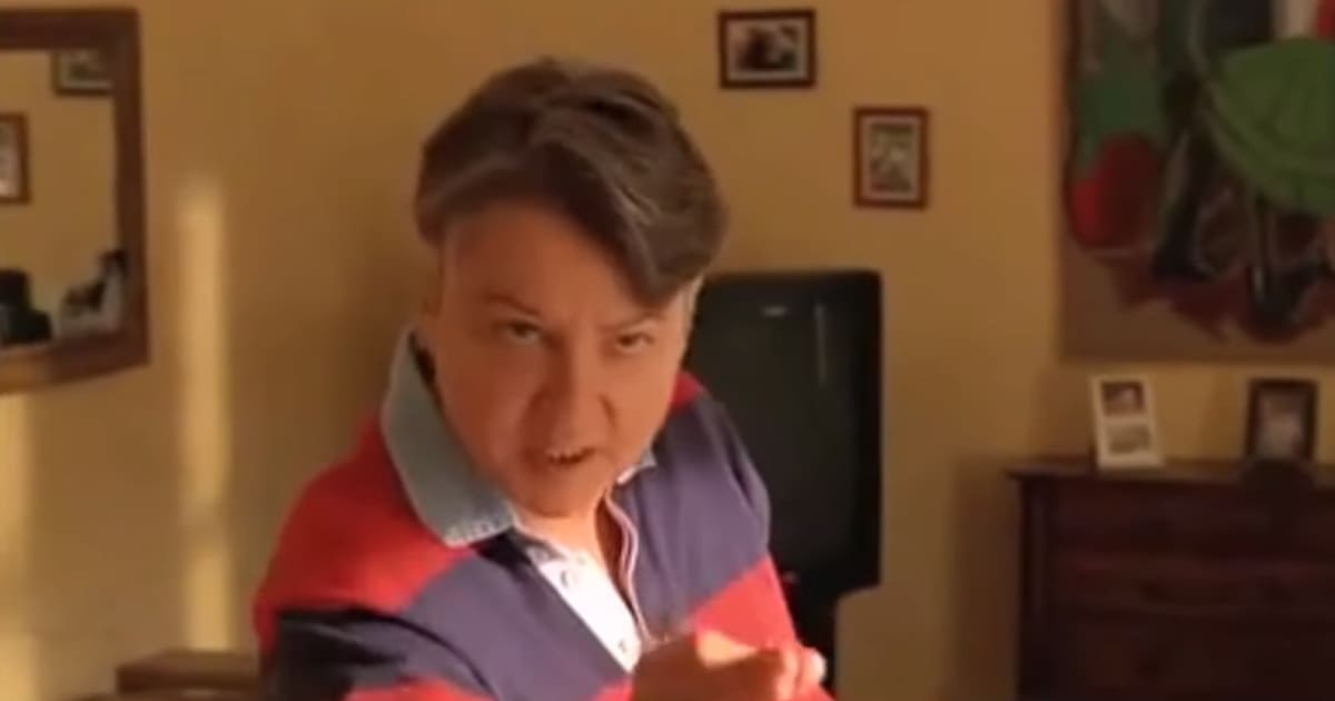 Frame from the film "Gazon maudit" played by Josiane Balasko